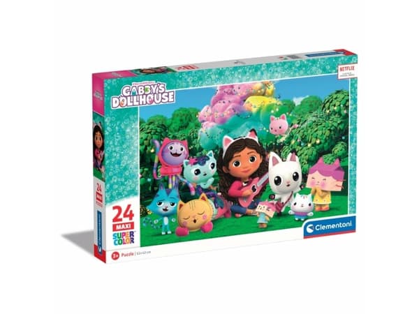 Clementoni Supercolor Gabbys Dollhouse, 24 styck, Tecknade serier, 3 År