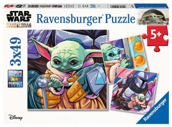 Ravensburger The Mandalorian: Grogu Moments, 49 stykker, Komikk, 5 år