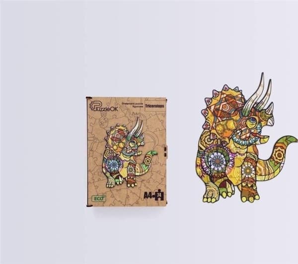 Øko-puslespill i tre 74 Triceratops A4