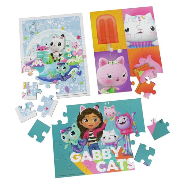 Gabby's Dollhouse 3x24 pcs Wooden Puzzles