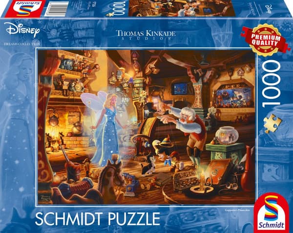 Puslespill Disney Geppettos Pinocchio 1000 brikker, Schmidt