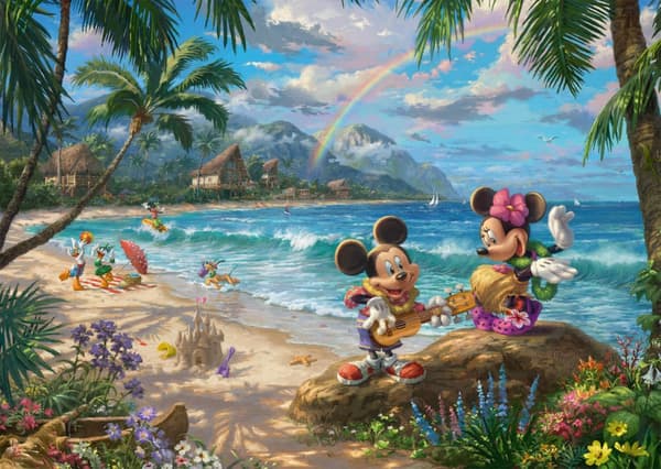 Puslespill Disney Minnie & Mickey in Hawaii 1000 brikker, Schmidt