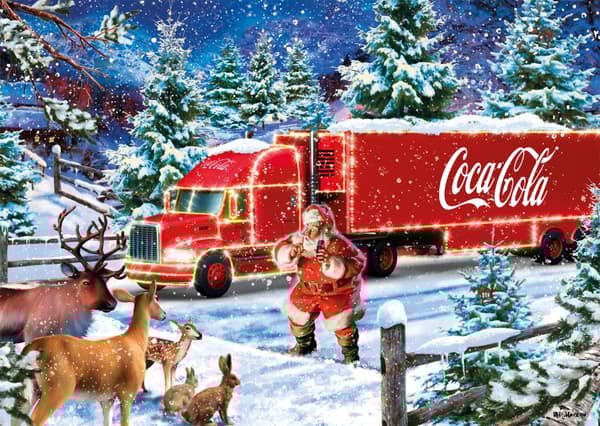 Pussel Coca Cola Christmas Truck 1000 bitar, Schmidt