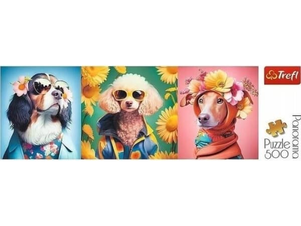 Trefl PUZZLE 500EL TREFL FASHION SHOW DOG PANORAMA EDITION