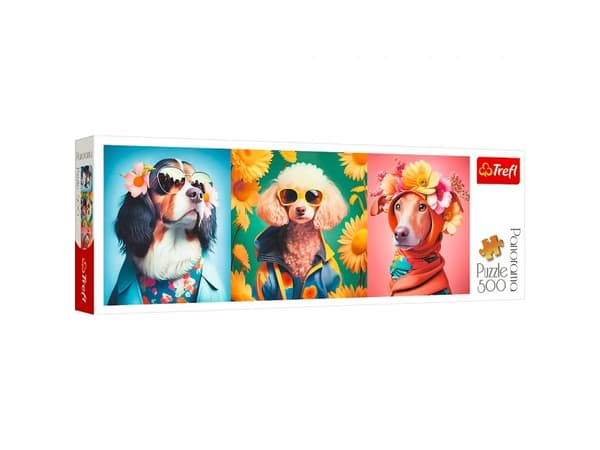 Trefl PUZZLE 500EL TREFL FASHION SHOW DOG PANORAMA EDITION