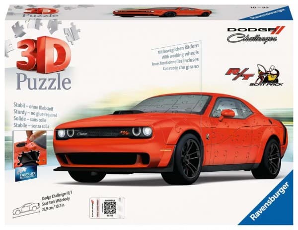 Ravensburger Dodge Challenger R/T Scat Pack Widebody, 108 kpl, Ajoneuvot, 10 vuotta