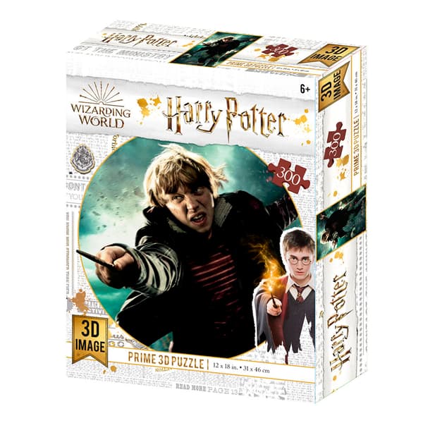 Harry Potter - Lentikulärt pussel Ron Weasley i strid 300 bitar 46x31 cm