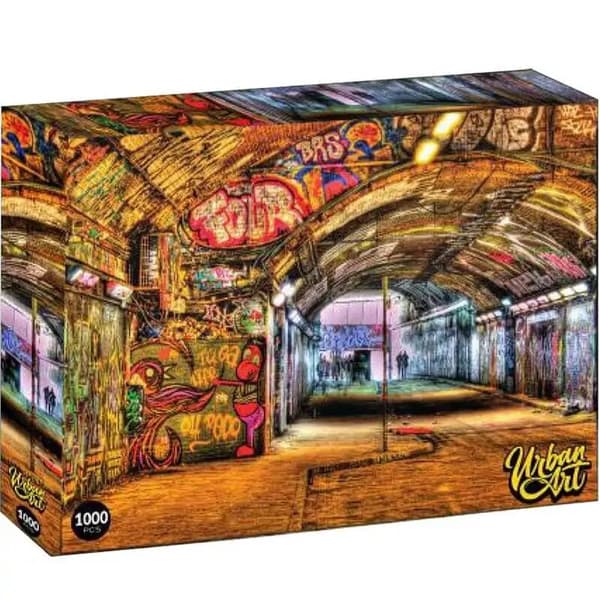 Urban Art - Lentikulärt pussel Tunnel av Banksy 1000 bitar 70x50 cm