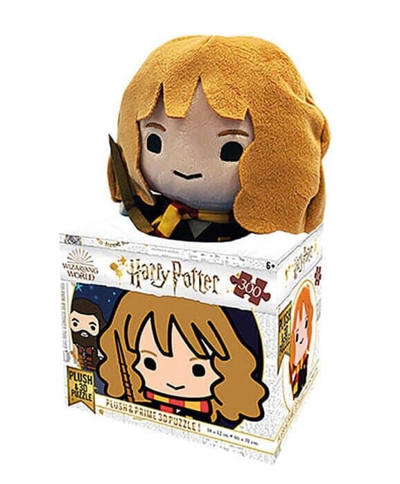 Harry Potter - Chibi Hermione Granger Lentikulärt pussel med plysch 300 bitar 31x23 cm