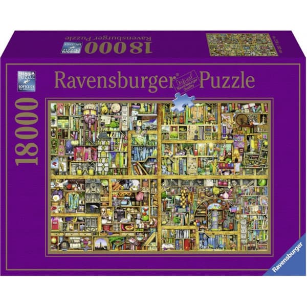 Ravensburger Magical Bookcase -palapeli, 18 000 palaa