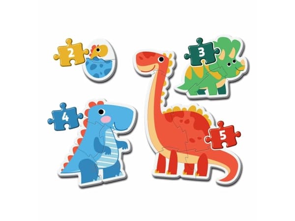 Clementoni - Ensimmäinen palapelini 2-3-4-5 kpl - Dinosaurukset(20834)