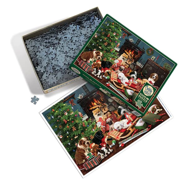 Pussel Christmas Puppies 1000 bitar, Cobble Hill