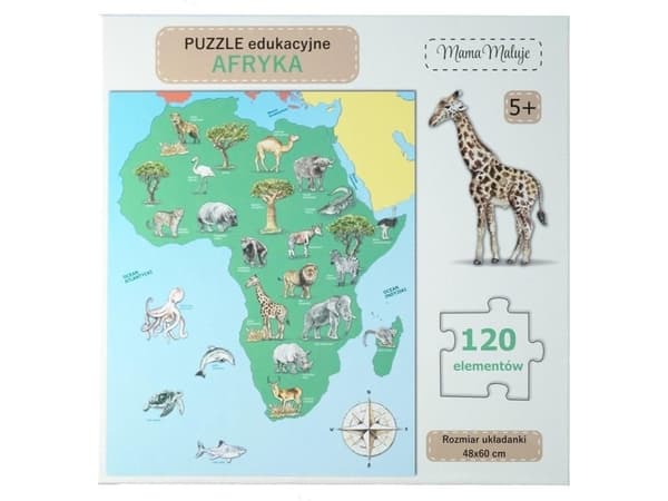 Pedagogisk puslespill Afrika 120 stk