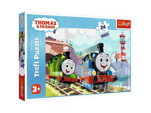 Palapeli 24el Maxi Tom ja Percy raiteilla. Tom ja ystävät 14354 Trefl