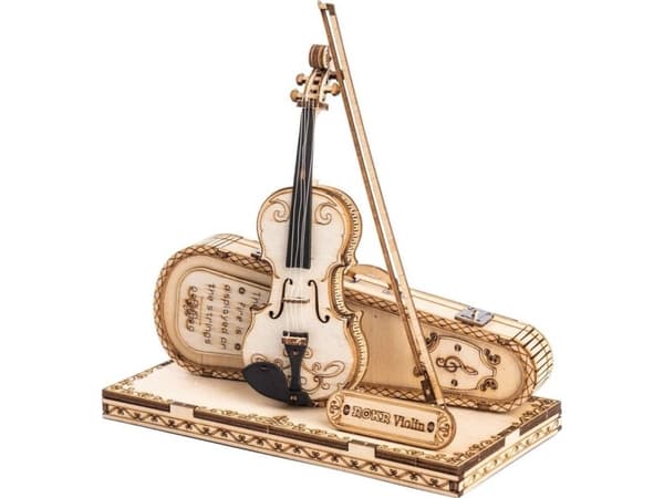 3D-pussel med träviolin