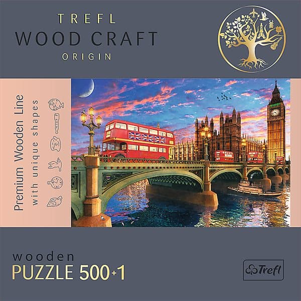 TREFL wooden puzzle Palace of Westminster Big Ben London 500+1 pcs