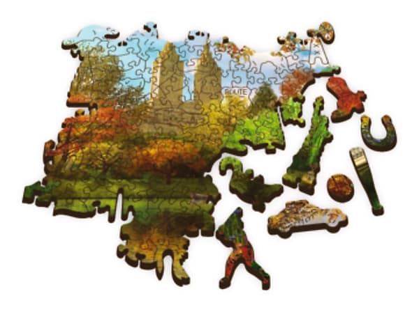 TREFL wooden puzzle Central Park Manhattan New York 500+1 pcs
