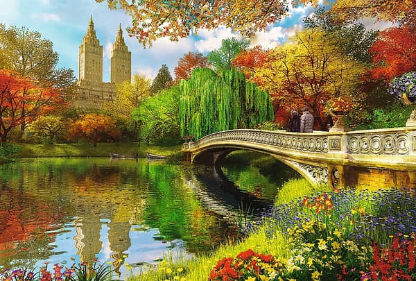 TREFL wooden puzzle Central Park Manhattan New York 500+1 pcs