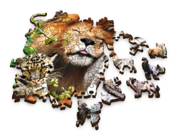 TREFL wooden puzzle Wild cats in the jungle 500+1 pcs