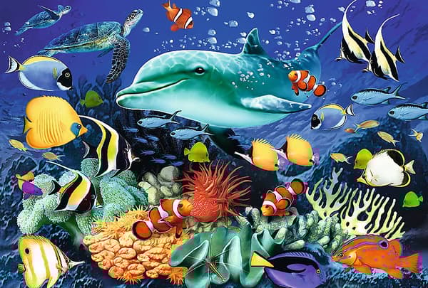 TREFL wooden puzzle Sea life 500+1 pcs
