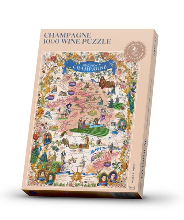Vinpuslespill - Champagne 1000 brikker Water and Wines