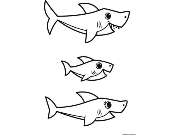 Dubbelsidigt pussel 2x10el BABY MAXI 4in1 Baby Shark Happy Day 43005 Trefl