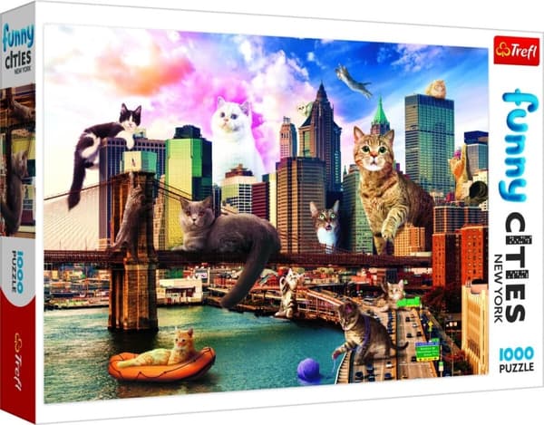 Trefl Kissat New Yorkissa -palapeli, 1000 palaa