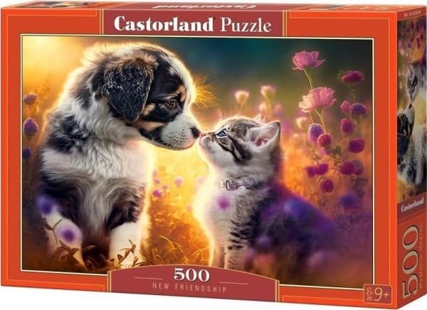 Castorland Puzzle 500 brikker Kattungehund ny venn?