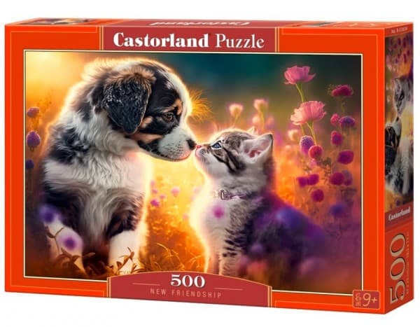 Castorland Puzzle 500 brikker Kattungehund ny venn?