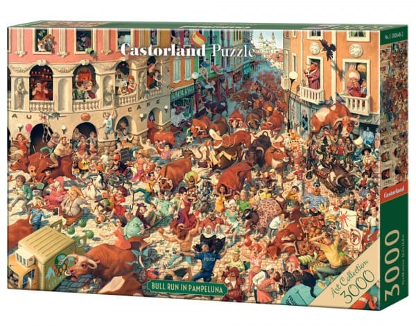 Castorland Puzzle 3000 element?w Bull Run in Pampeluna