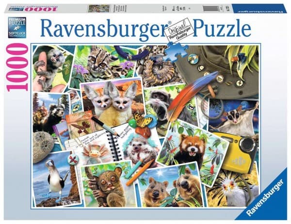 Ravensburger A Traveler''s Animal Journal, 1000 stykker, Dyr, 14 år