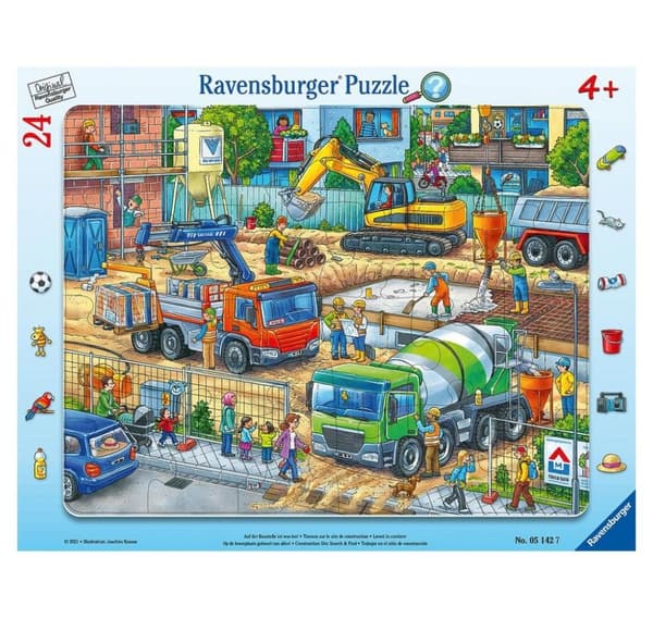 Ravensburger flisepuslespil 24 brikker byggeplads