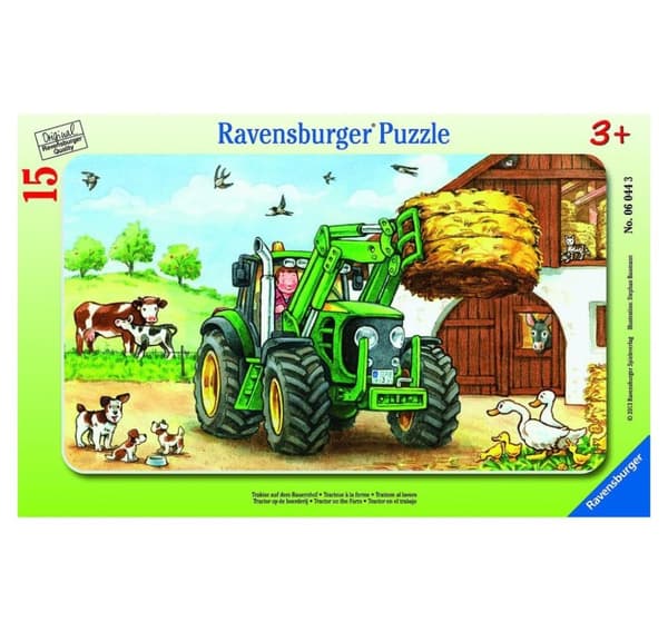 Ravensburger flisepuslespil 15 stk Traktor
