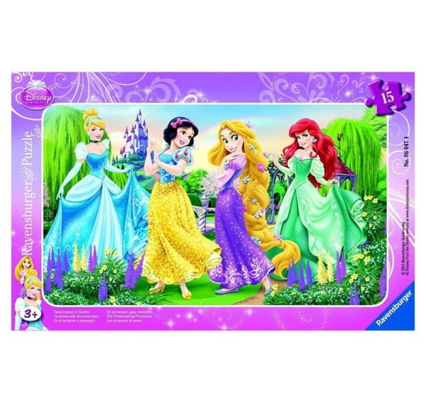 Ravensburger lite brikkepuslespill 15 brikker Vandrende prinsesser