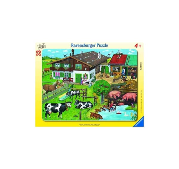 Ravensburger stort flisepuslespil 33 brikker Dyrefamilier
