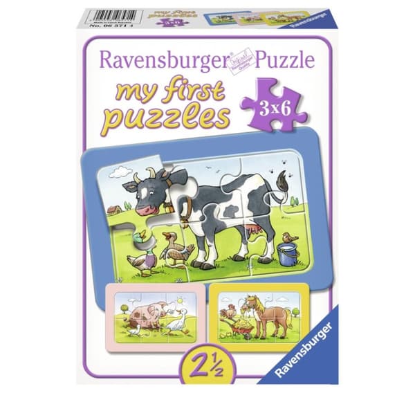 Ravensburger mitt første puslespill 3x6 stk