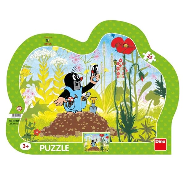 Dino silhouette flise puslespil 25 brikker Mutt