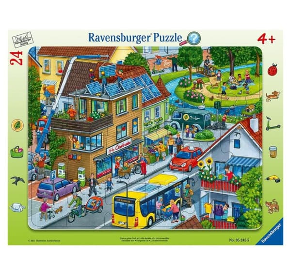 Ravensburger stort flisepuslespill 24 stk Landsbyen vår