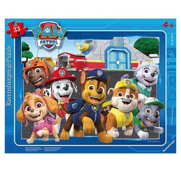 Ravensburger flisepuslespil 33 brikker Patruljehunde