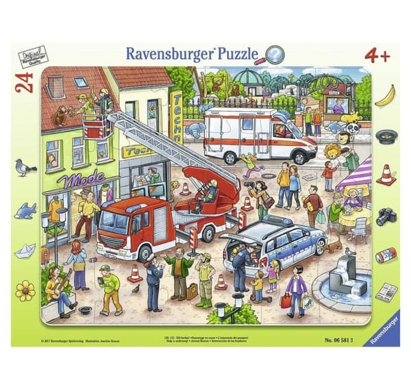Ravensburger stort flisepuslespill 24 stk Dyreambulanse