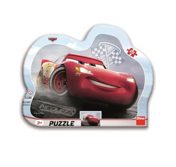 Dino silhouette flise puslespil 25 stk Biler 3
