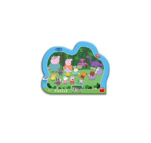 Dino silhouette flisepuslespill 25 stk Peppa Pig
