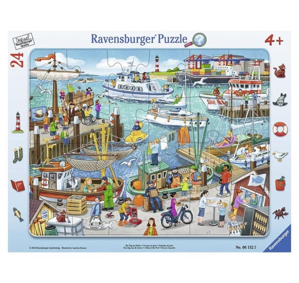 Ravensburger stort flisepuslespil 24 stk. En dag i havn