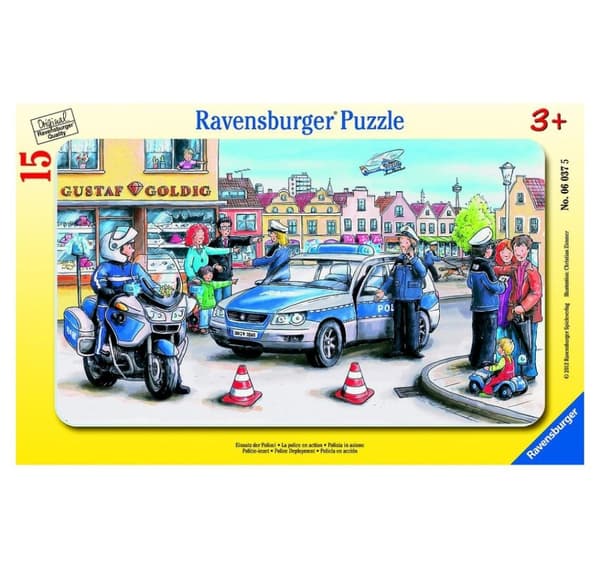 Ravensburger brikkepuslespill 15 brikker Police