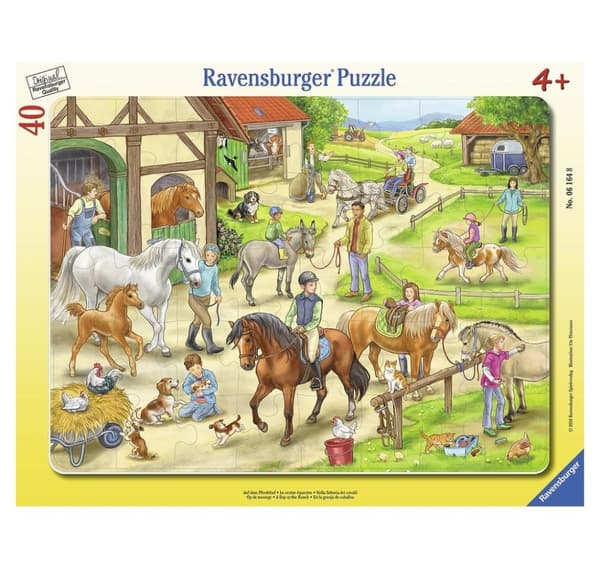 Ravensburger stort flisepuslespil 40 stk Hestefod
