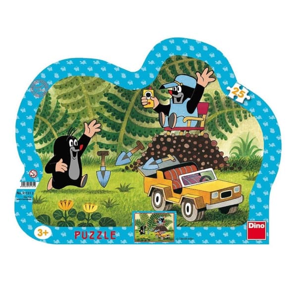 Dino silhouette flise puslespil 25 brikker Mutt