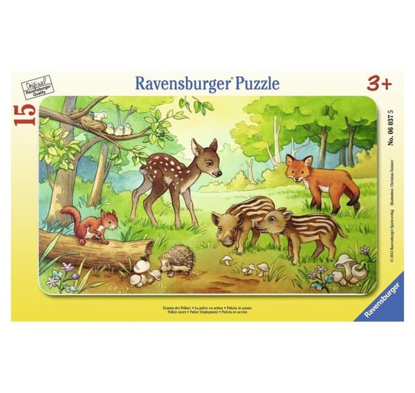 Ravensburger lite brikkepuslespill 15 stk Ville dyr