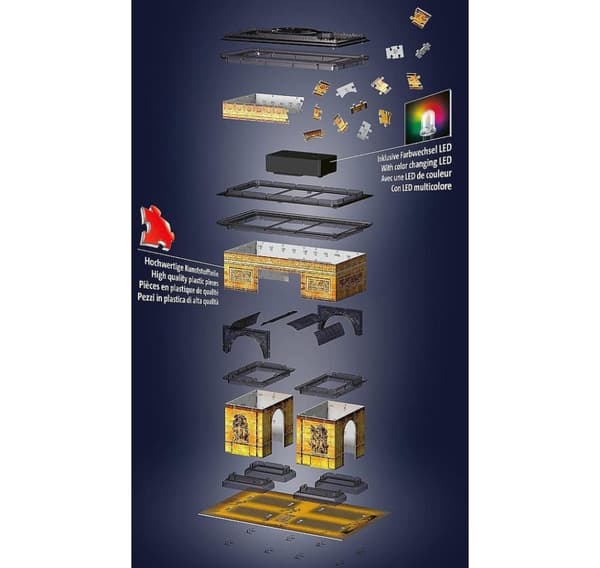 Ravensburger 3D glød i mørket puslespil Arc de Triomphe 216 stk