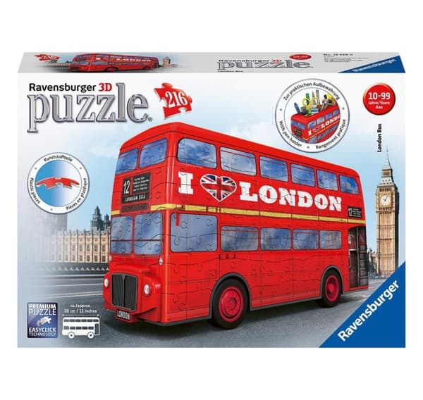Ravensburger 3D puslespill blyantkopp 216 stk London buss