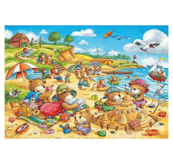 Ravensburger puslespill 2x24 stk Ferie ved sjøen